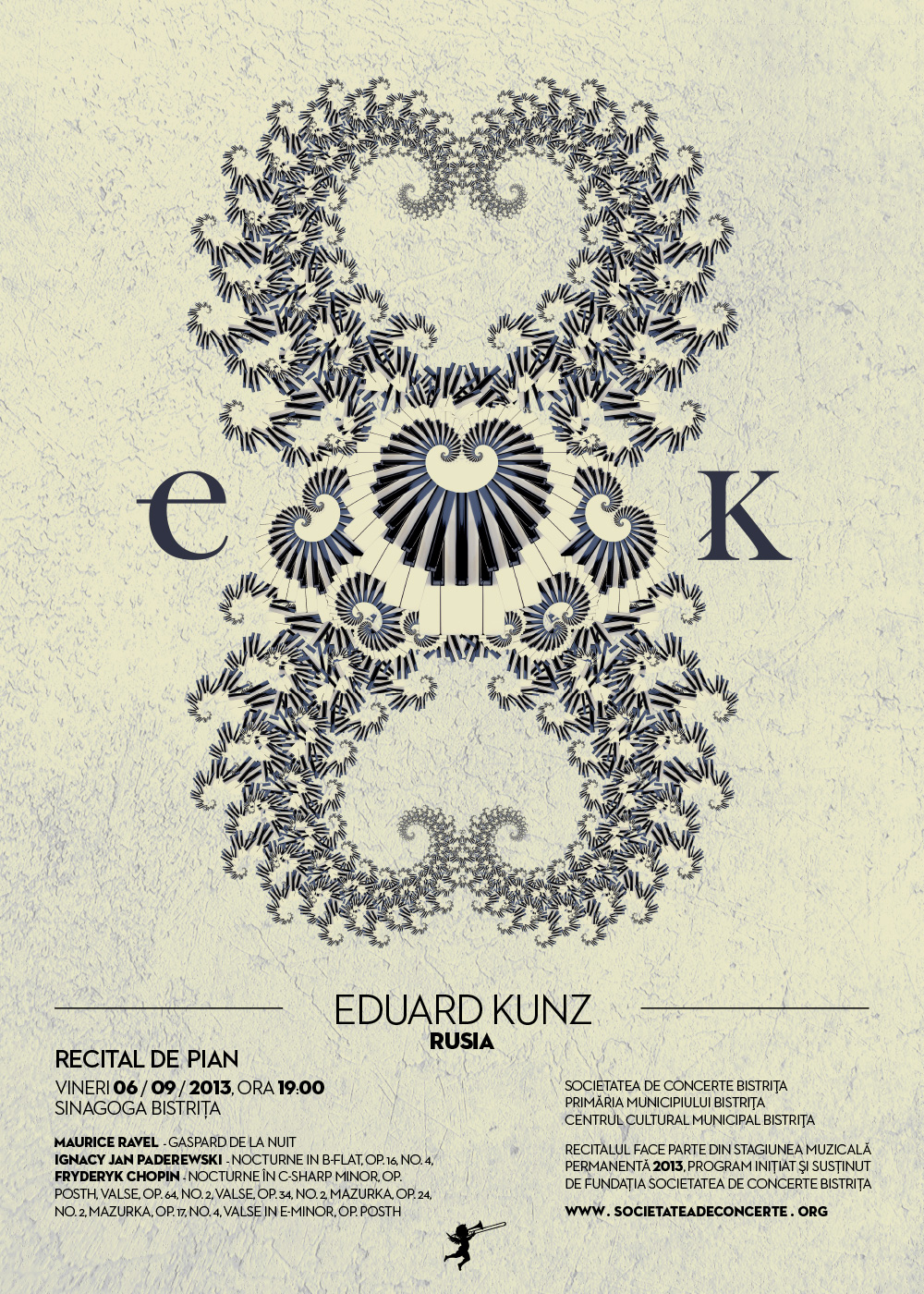 Poster recital de pian Eduard Kunz Bistrita 2013