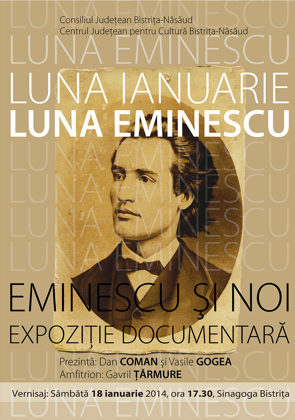 Poster Expoziție documentară Eminescu și noi