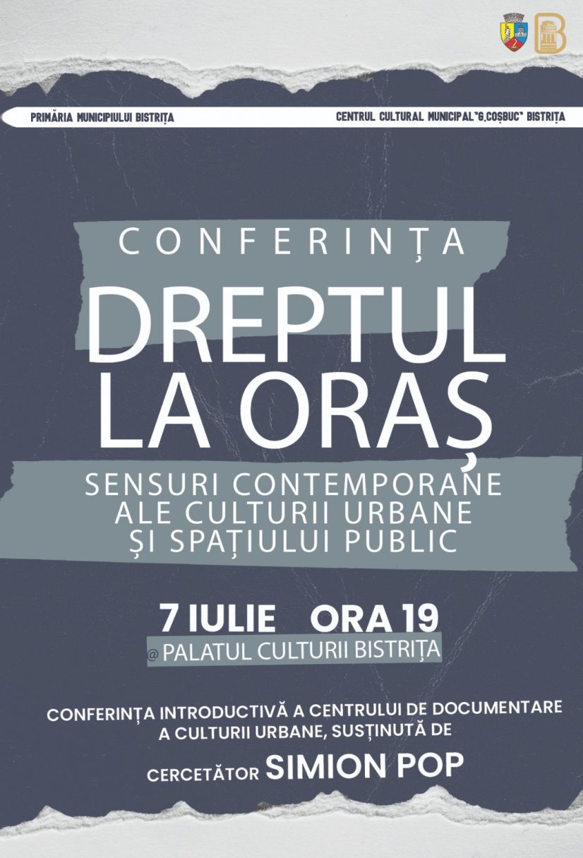 Poster conferință dreptul la oraș