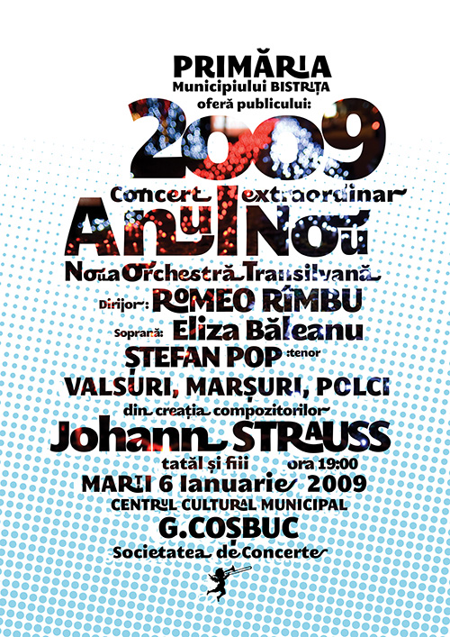 Poster Concert de Anul Nou 2009 Bistrita