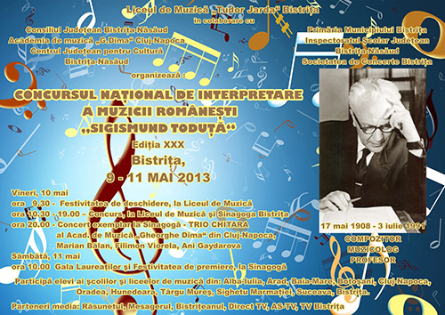 Poster Concurs național de interpretare Sigismund Toduță