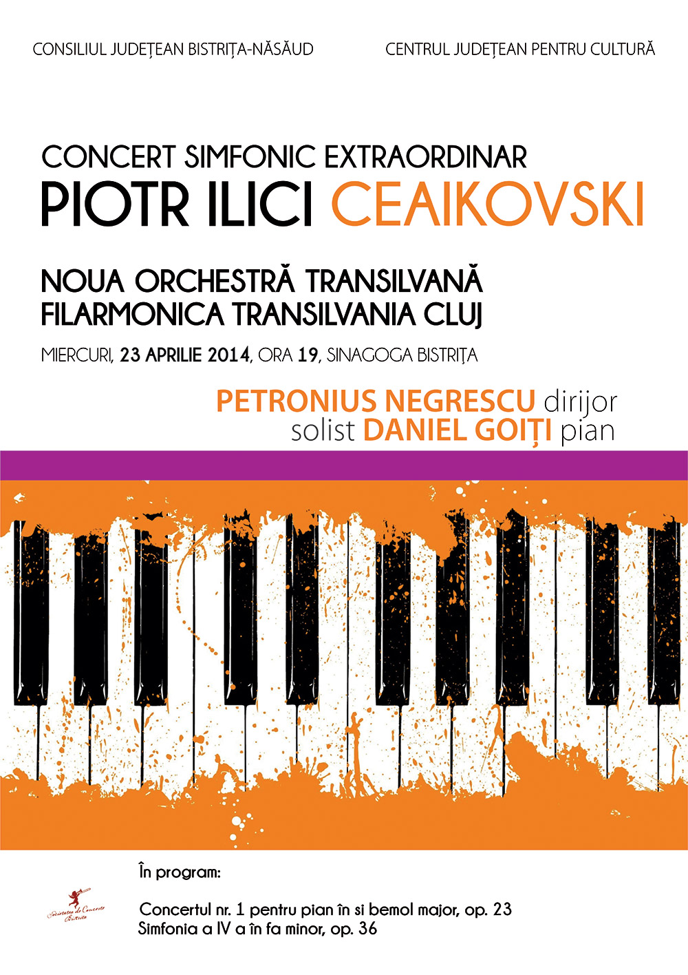 Afis concert simfonic Ceaikovski
