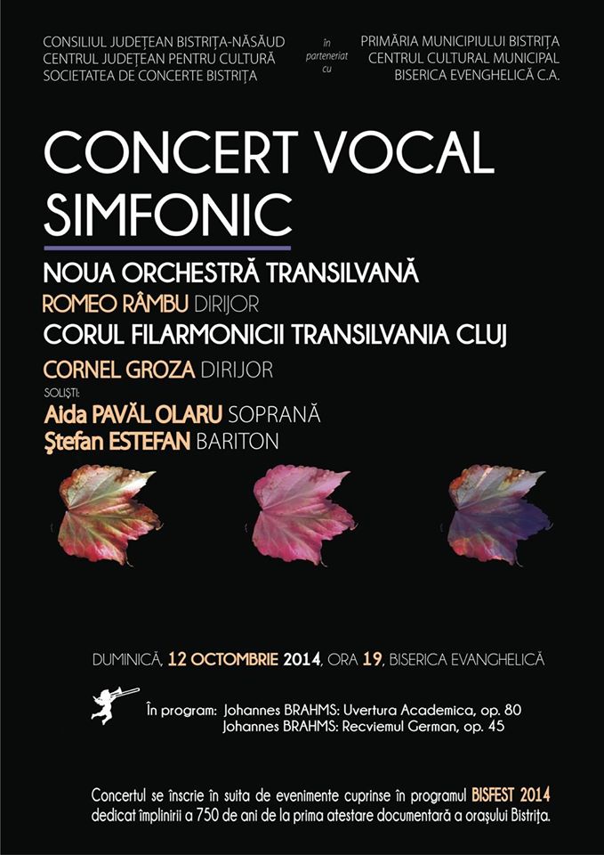 afis concert vocal duminica 12 octombrie